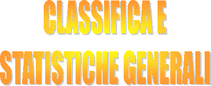 CLASSIFICA E
STATISTICHE GENERALI